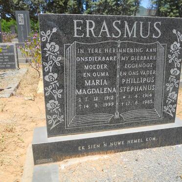ERASMUS Phillipus Stephanus 1914-1985 &amp; Maria Magdalena 1912-1999