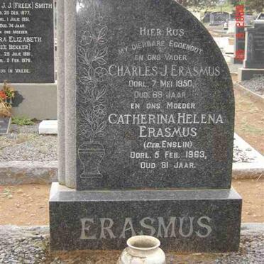 ERASMUS Charles J. -1950 &amp; Catherina Helena ENSLIN -1963
