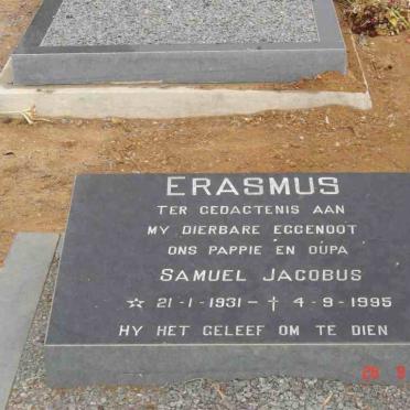 ERASMUS Samuel Jacobus 1931-1995