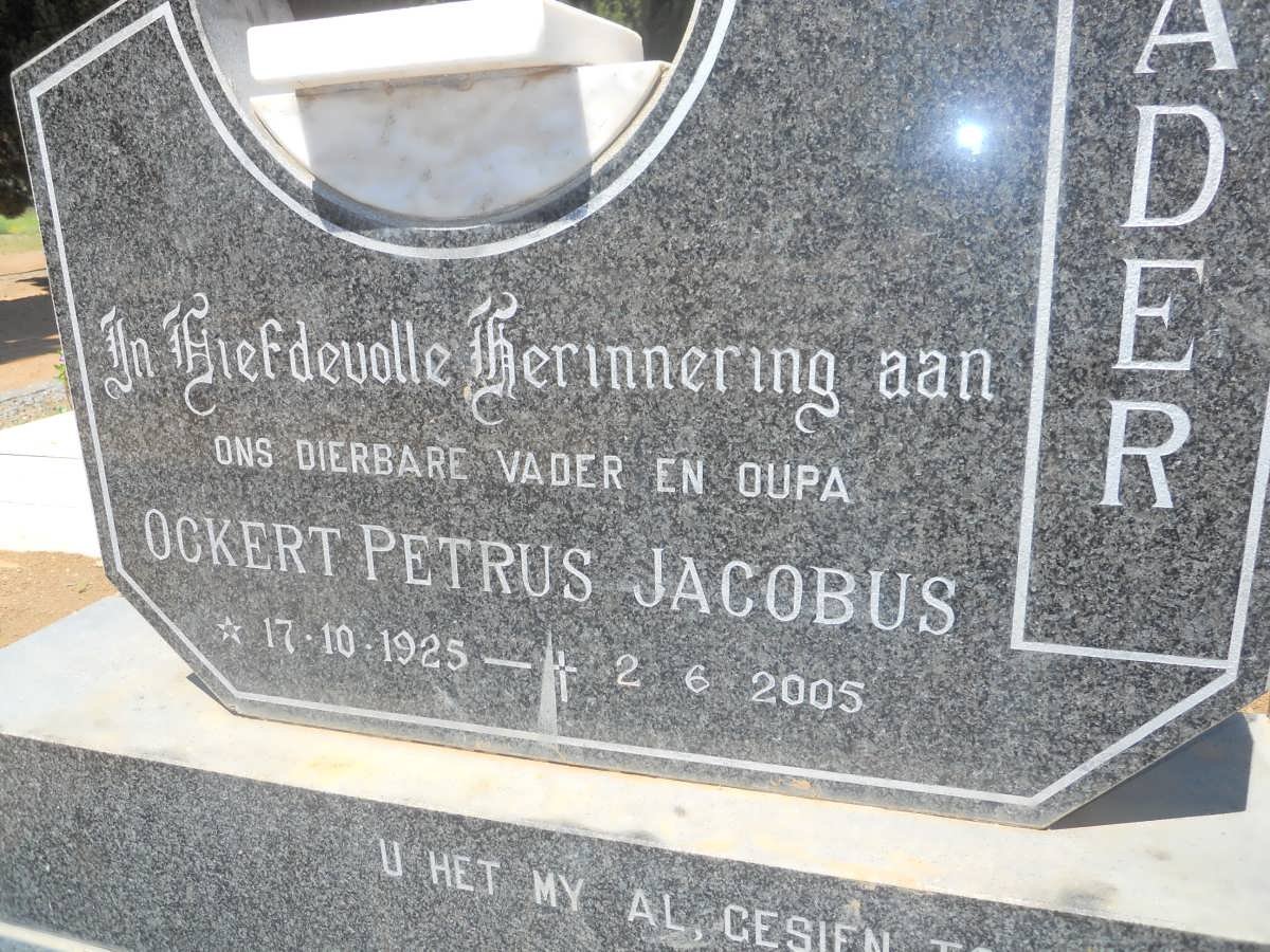FOURIE Ockert Petrus Jacobus 1925-2005