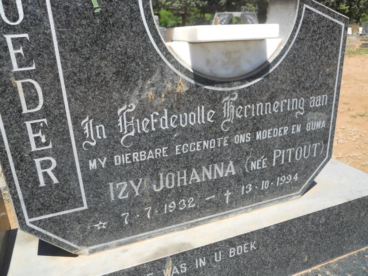 FOURIE Izy Johanna nee PITOUT 1932-1994