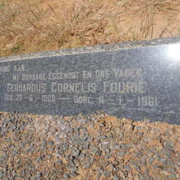 FOURIE Gerhardus Cornelis 1888-1961