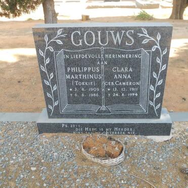 GOUWS Philippus Marthinus 1909-1986 &amp; Clara Anna CAMERON 1911-1994