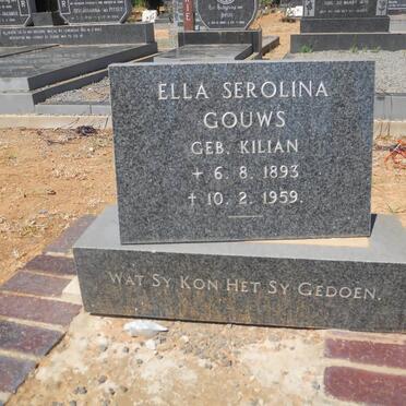 GOUWS Ella Serolina nee KILIAN 1893-1959
