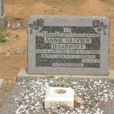 HAARHOFF Annie Olivier 1905-1956