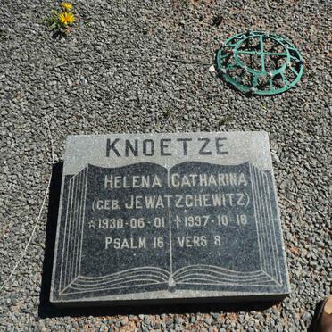 JEWATZCHEWITZ Pieter 1903-1977 &amp; Anna M.S. MOSTERT :: KNOETZE Helena Catharina nee JEWATZCHEWITZ 1930-1997