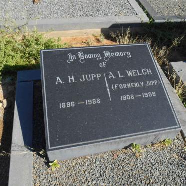 JUPP A.H. 1896-1988 :: WELCH A.L. formerly JUPP 1908-1998