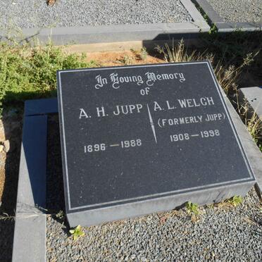 JUPP A.H. 1896-1988 :: WELCH A.L. formerly JUPP 1908-1998
