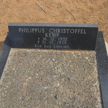 KEMP Philippus Christoffel 1932-1939