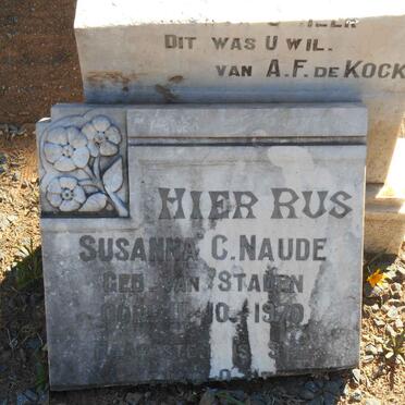 NAUDE Susanna C. nee VAN STADEN -1970