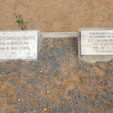 MARAIS F.A. Jacobus 1874-1941 &amp; Hester Carolina 1878-1949