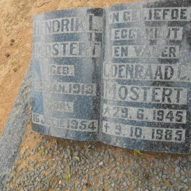 MOSTERT Hendrik L. 1913-1954 :: MOSTERT Coenraad C. 1945-1985