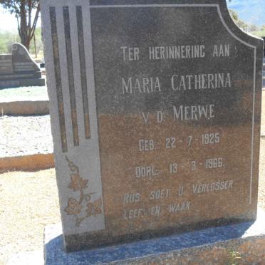 MERWE Maria Catherina, v.d. 1925-1966