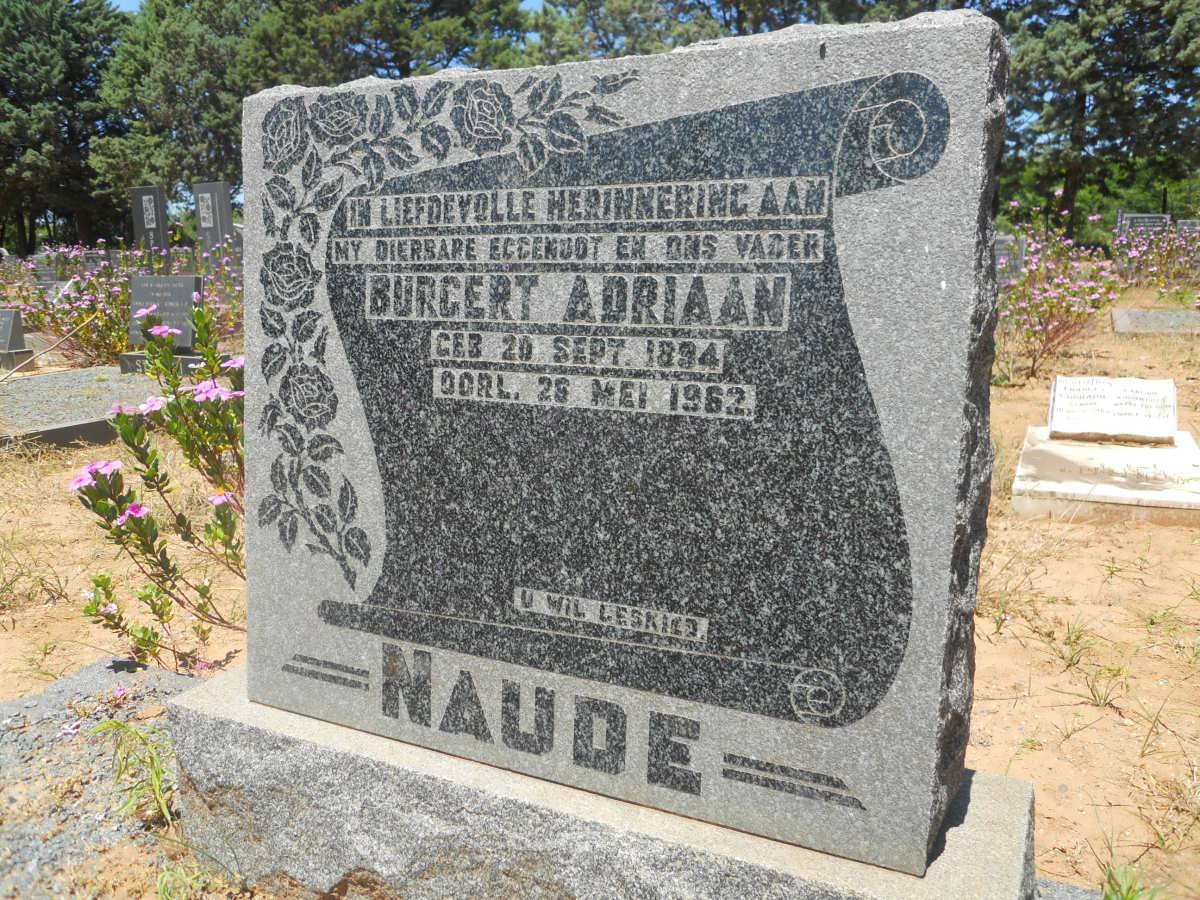 NAUDE Burgert Adriaan 1894-1962