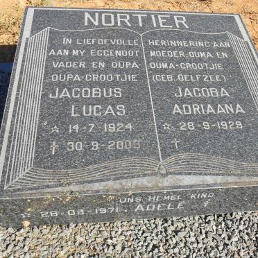 NORTIER Jacobus Lucas 1924-2003 &amp; Jacoba Adriaana OELFZEE 1929-