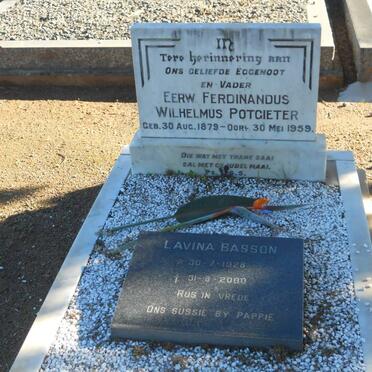 POTGIETER Ferdinandus Wilhelmus 1879-1959 :: BASSON Lavina 1928-2000