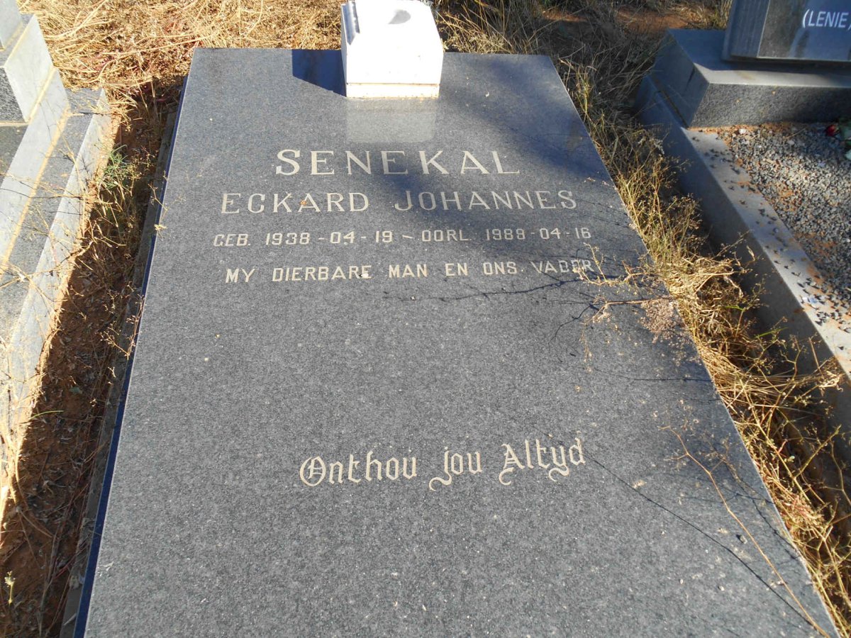 SENEKAL Eckard Johannes 1938-1989