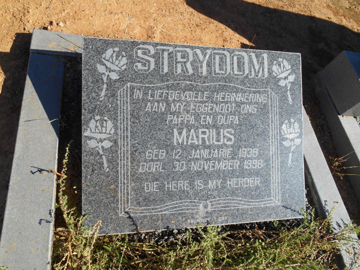 STRYDOM Marius 1938-1998 &amp; Rita BRITZ 1938-2012