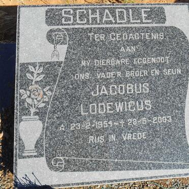 SCHADLE Jacobus Lodewicus 1954-2003
