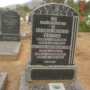 VICTOR George Hedley 1882-1955 &amp;  Alexina Rhona McCORMICK 1885-1964