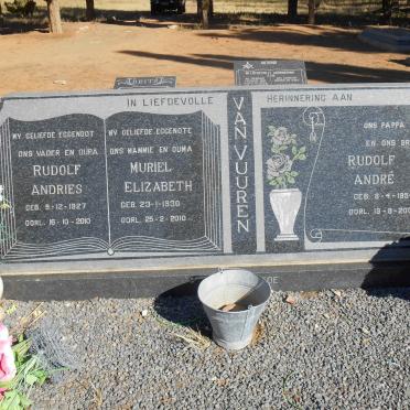 VUUREN Rudolf Andries, van 1927-2010 &amp; Muriel Elizabeth 1930-2010 :: VAN VUUREN Rudolf André 1954-2001