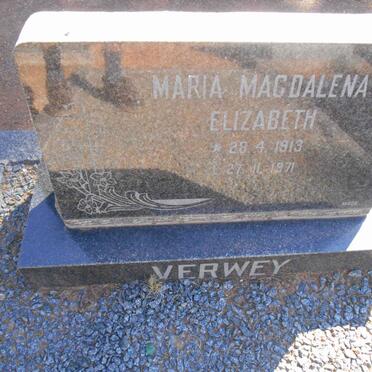 VERWEY Maria Magdalena Elizabeth 1913-1971