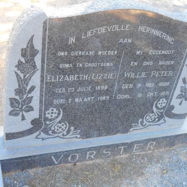 VORSTER Willie Peter 1888-1971 &amp; Elizabeth 1899-1989