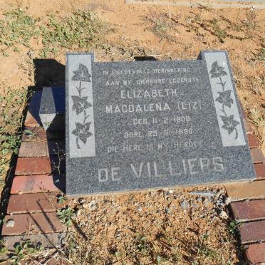 VILLIERS Elizabeth Magdalena, de  1900-1980