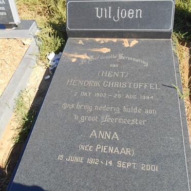 VILJOEN Hendrik Christoffel 1902-1994 &amp; Anna PIENAAR 1912-2001