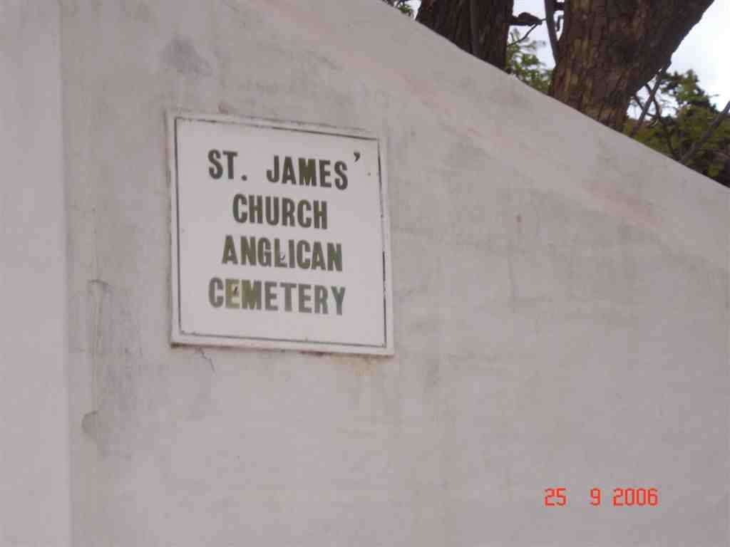 1. Entrance to St James' Anglican Church Cemetery