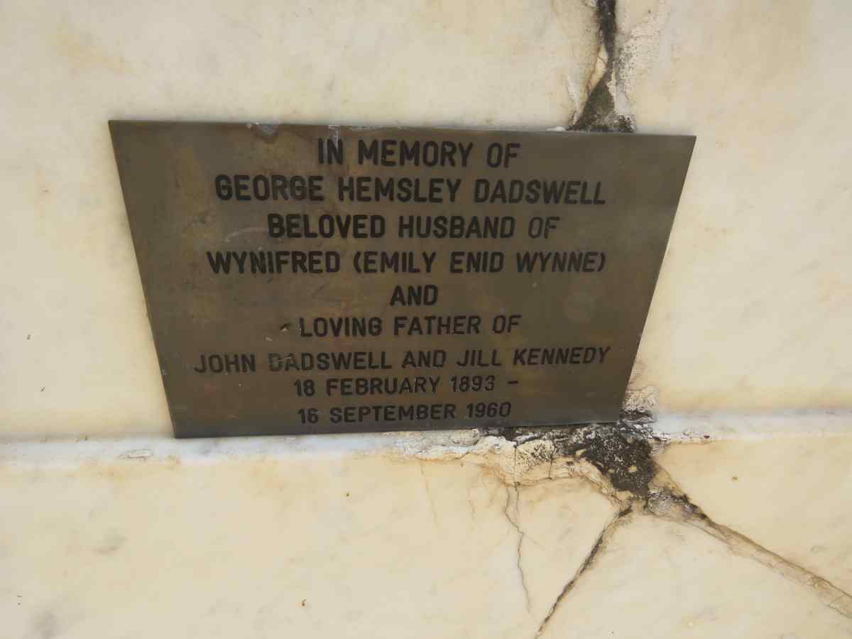 DADSWELL George Hemsley 1893-1960 & Wynifred Enid -1936 :: DADSWELL John Michael Wynne 1932-2016_2