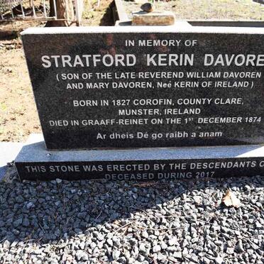 DAVOREN Stratford Kerin 1827-1874