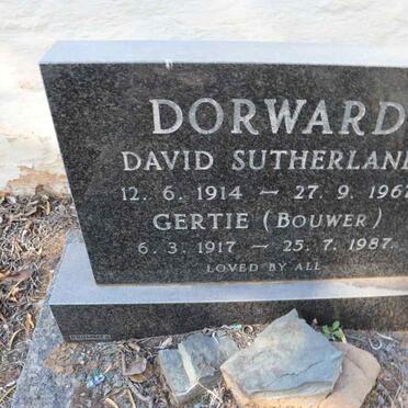DORWARD David Sutherland 1914-1967 & Gertie BOUWER 1917-1987