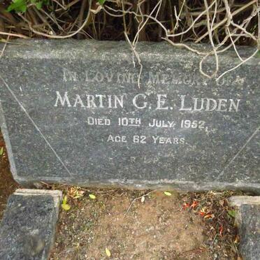 LUDEN Martin G.E. -1952