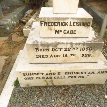 MCCABE Frederick Leishing 1856-1926