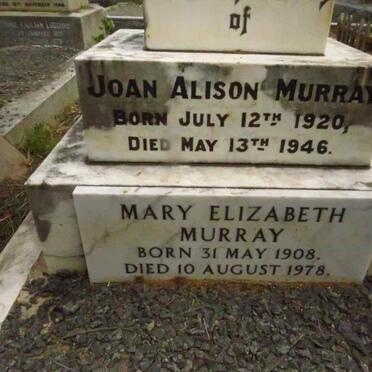 MURRAY Mary Elizabeth 1908-1978 :: MURRAY Joan Alison 1920-1946