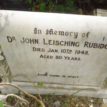 RUBIDGE John Leisching -1948