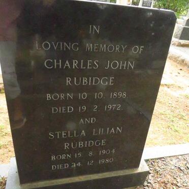 RUBIDGE Charles John 1898-1972 & Stella Lilian 1904-1980