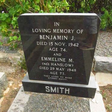 SMITH Benjamin J. -1942 & Emmeline M. HANSLOW -1948