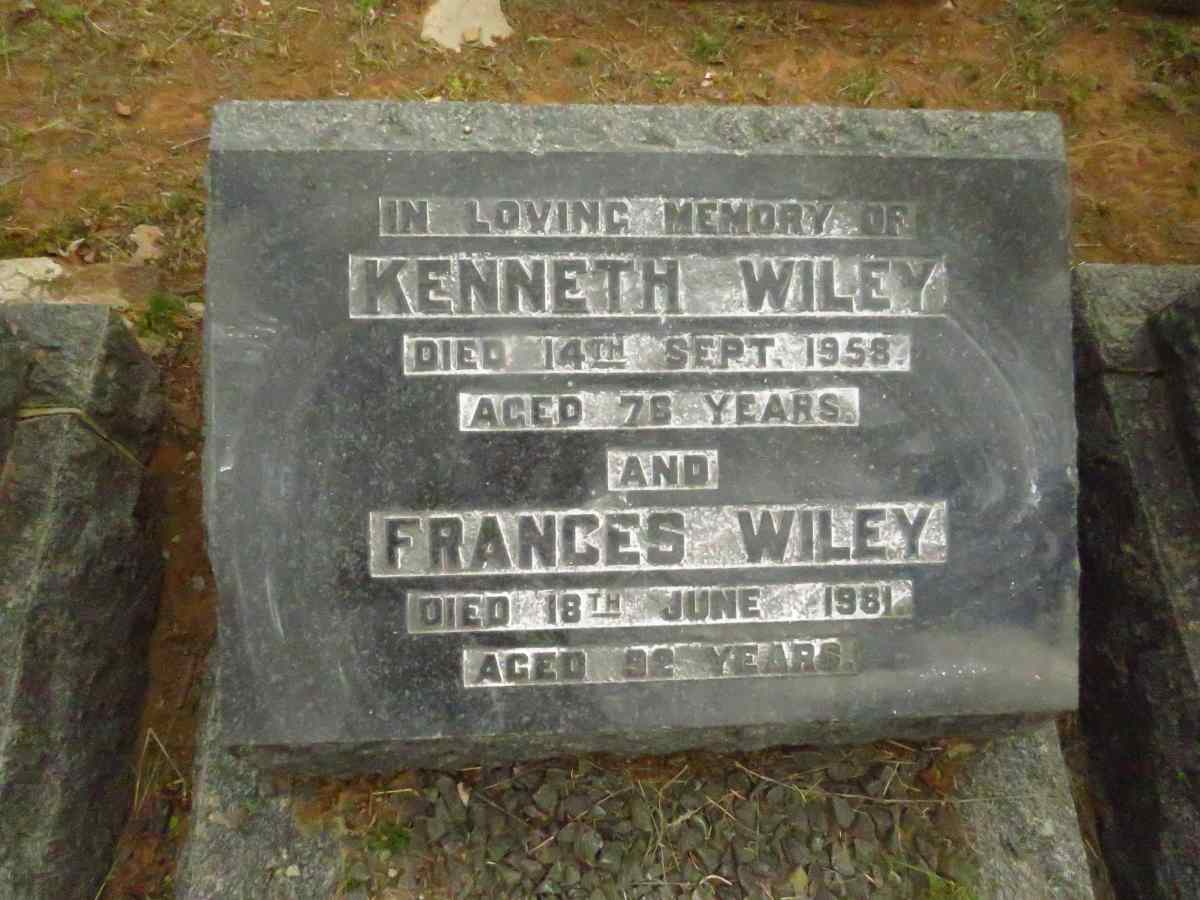 WILEY Kenneth -1958 & Frances -1981