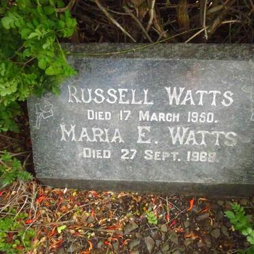 WATTS Russell -1950 & Maria E. -1968