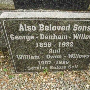 WILLOWS George Denham 1895-1922 :: WILLOWS William Owen 1907-1996