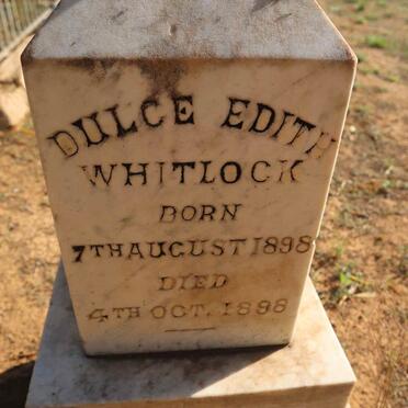 WHITLOCK Dulce Edith 1898-1898