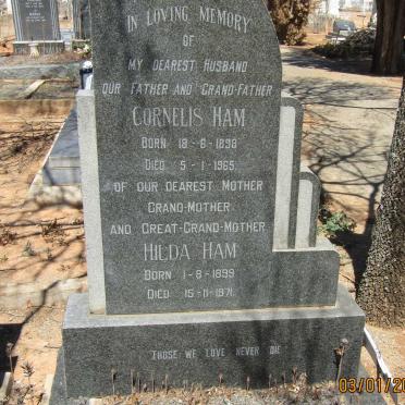 HAM Cornelis 1898-1965 &amp; Hilda 1899-1971