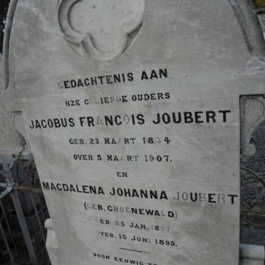 JOUBERT Jacobus Francois 1834-1907 &amp; Magdalena Johanna GROENEWALD 1837-1895 :: JOUBERT Barend Johannes 1868-1922