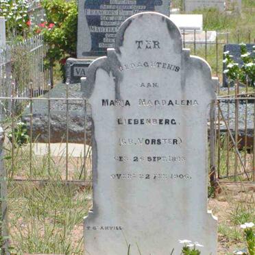 LIEBENBERG Maria Magdalena nee VORSTER 1843-1906