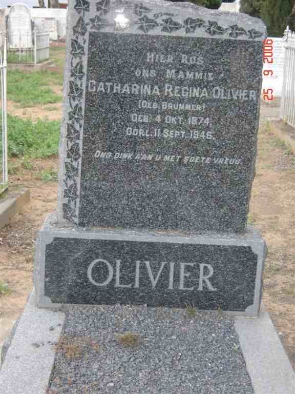 OLIVIER Catharina Regina nee  BRUMMER 1874-1946