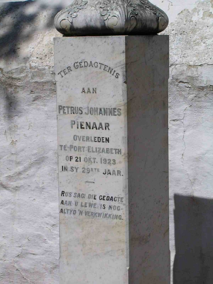 PIENAAR Petrus Johannes -1923