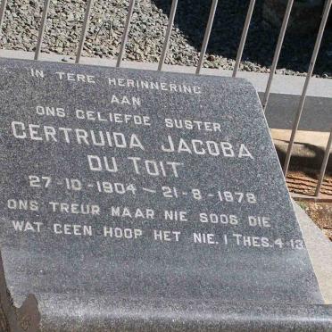 TOIT Gertruida Jacoba, du 1904-1978