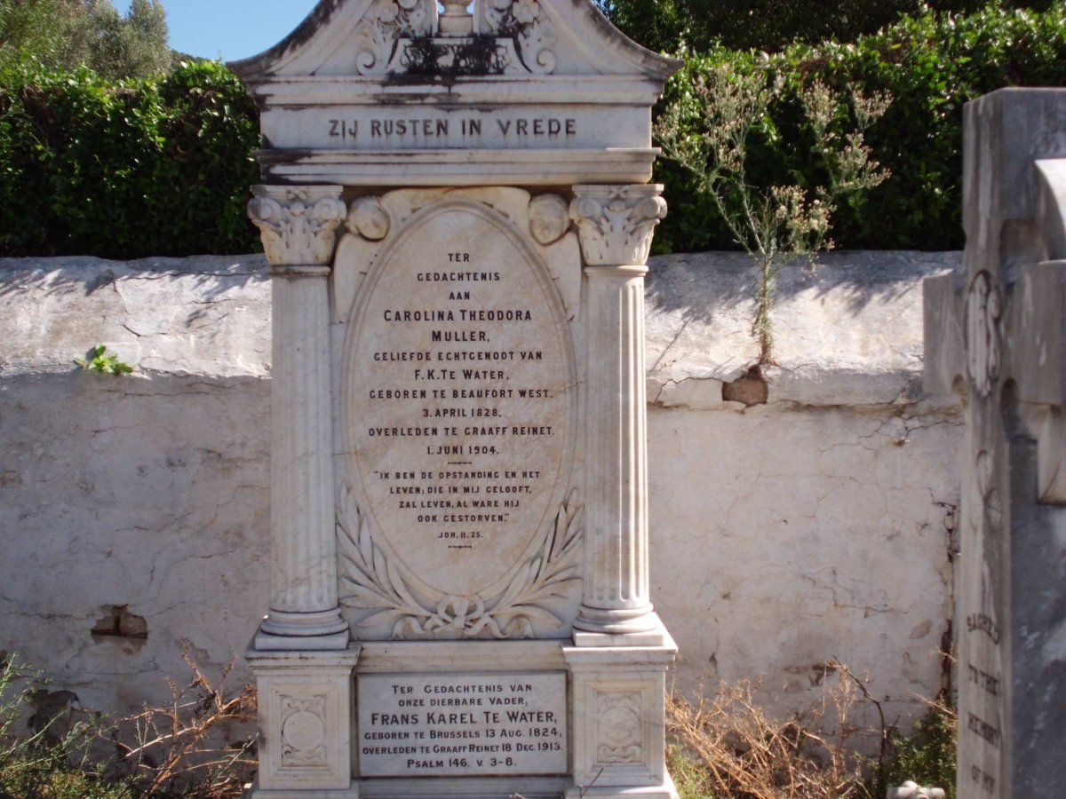 WATER Franz Karel, TE 1824-1913 &amp; Carolina Theodora MULLER 1828-1904